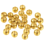 Wireklemme - crimp. 24k forgyldt kirurgisk stål. 2 mm. 25 stk.